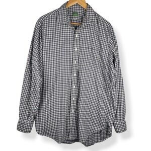 Sid Mashburn Plaid Button Shirt Mens Size Large Preppy Ivy League Old Money